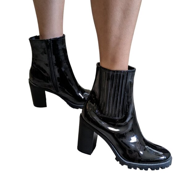 NEW Forever 21 Display Model Shiny Platform Ankle - Picture 1 of 13